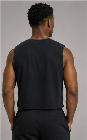 Chat Sleeveless Crop T-Shirt